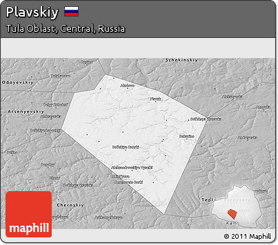Gray 3D Map of Plavskiy