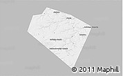 Gray 3D Map of Plavskiy, single color outside