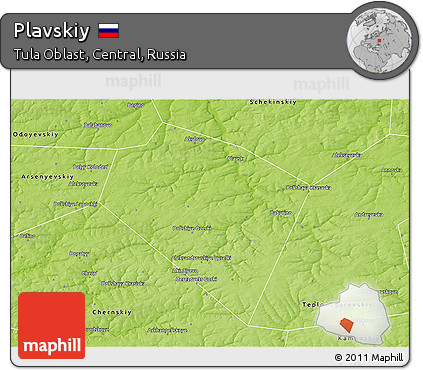 Physical 3D Map of Plavskiy
