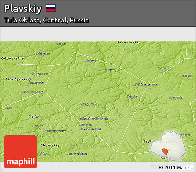Physical 3D Map of Plavskiy