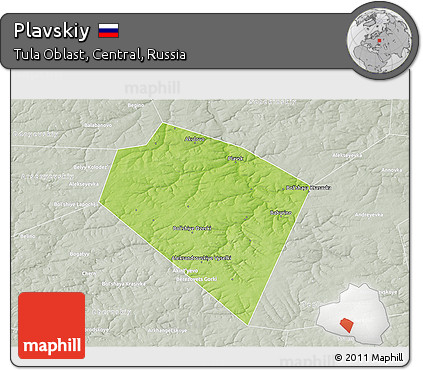 Physical 3D Map of Plavskiy, lighten, semi-desaturated