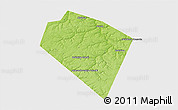 Physical 3D Map of Plavskiy, single color outside