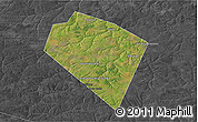 Satellite 3D Map of Plavskiy, darken, desaturated