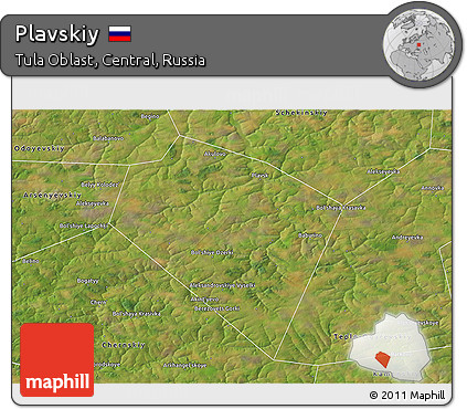 Satellite 3D Map of Plavskiy