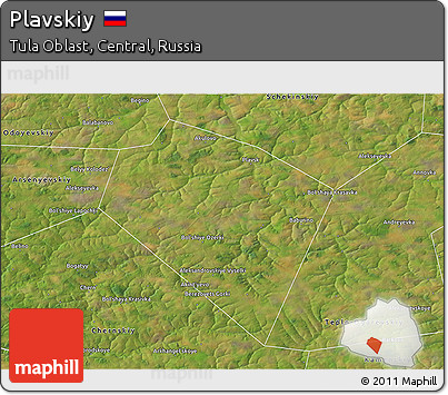 Satellite 3D Map of Plavskiy