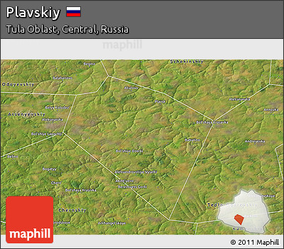 Satellite 3D Map of Plavskiy