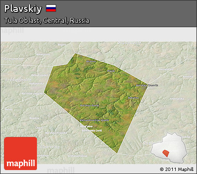 Satellite 3D Map of Plavskiy, lighten