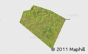 Satellite 3D Map of Plavskiy, single color outside