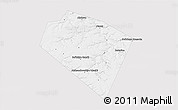 Silver Style 3D Map of Plavskiy, single color outside