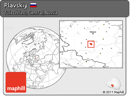 Blank Location Map of Plavskiy