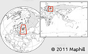 Blank Location Map of Plavskiy, highlighted country, highlighted grandparent region, within the entire country