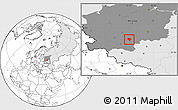 Blank Location Map of Plavskiy, highlighted country, highlighted grandparent region