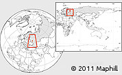 Blank Location Map of Plavskiy, highlighted country, highlighted parent region, within the entire country