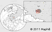 Blank Location Map of Plavskiy, highlighted country, highlighted parent region