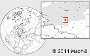 Blank Location Map of Plavskiy, highlighted grandparent region
