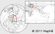 Blank Location Map of Plavskiy, highlighted parent region, within the entire country