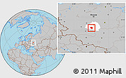 Gray Location Map of Plavskiy, highlighted parent region