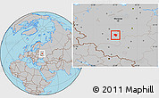 Gray Location Map of Plavskiy