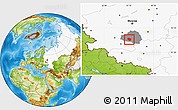 Physical Location Map of Plavskiy, highlighted country, highlighted parent region