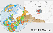 Political Location Map of Plavskiy, highlighted country, highlighted parent region