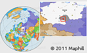 Political Location Map of Plavskiy, highlighted parent region, highlighted grandparent region
