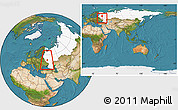 Satellite Location Map of Plavskiy, highlighted country, highlighted parent region, within the entire country