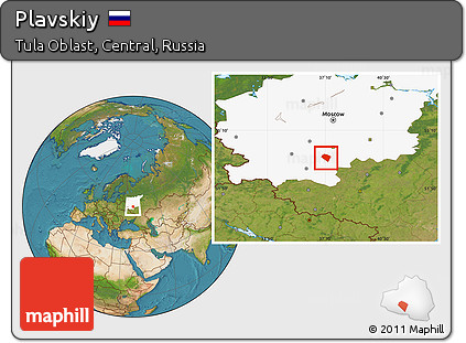 Satellite Location Map of Plavskiy, highlighted grandparent region