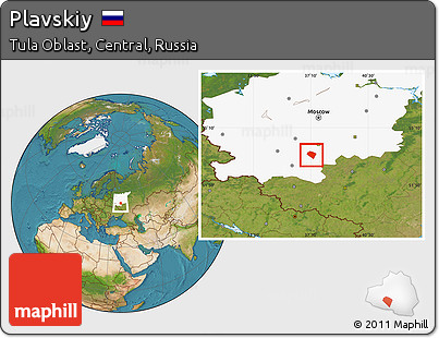 Satellite Location Map of Plavskiy, highlighted grandparent region