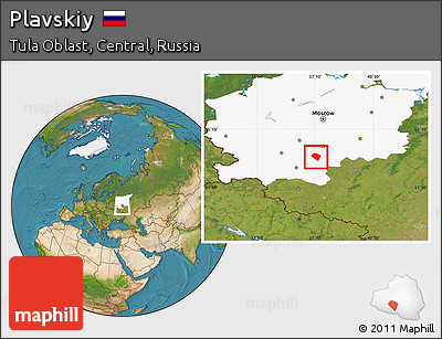 Satellite Location Map of Plavskiy, highlighted grandparent region
