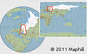 Savanna Style Location Map of Plavskiy, highlighted country, highlighted parent region, within the entire country, hill shading