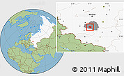 Savanna Style Location Map of Plavskiy, highlighted country, highlighted parent region