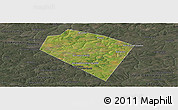 Satellite Panoramic Map of Plavskiy, darken, semi-desaturated