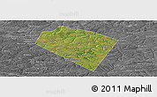 Satellite Panoramic Map of Plavskiy, desaturated