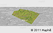 Satellite Panoramic Map of Plavskiy, lighten, desaturated