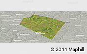 Satellite Panoramic Map of Plavskiy, lighten, semi-desaturated