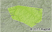 Physical 3D Map of Schekinskiy, semi-desaturated
