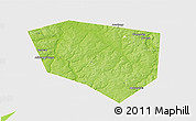 Physical 3D Map of Schekinskiy, single color outside