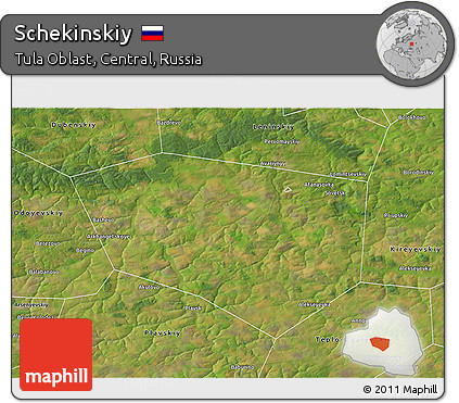 Satellite 3D Map of Schekinskiy