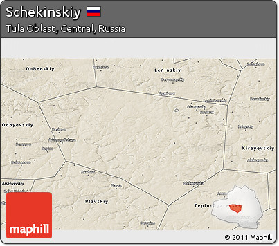 Shaded Relief 3D Map of Schekinskiy