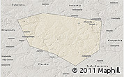 Shaded Relief 3D Map of Schekinskiy, semi-desaturated