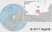 Gray Location Map of Schekinskiy, highlighted grandparent region, hill shading
