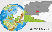 Physical Location Map of Schekinskiy, highlighted country, highlighted grandparent region