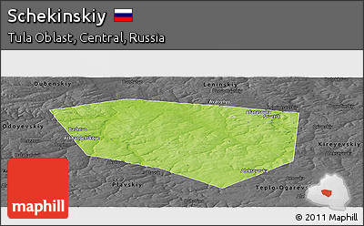 Physical Panoramic Map of Schekinskiy, darken, desaturated