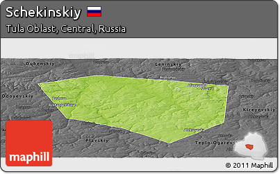 Physical Panoramic Map of Schekinskiy, darken, desaturated