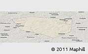 Shaded Relief Panoramic Map of Schekinskiy, semi-desaturated