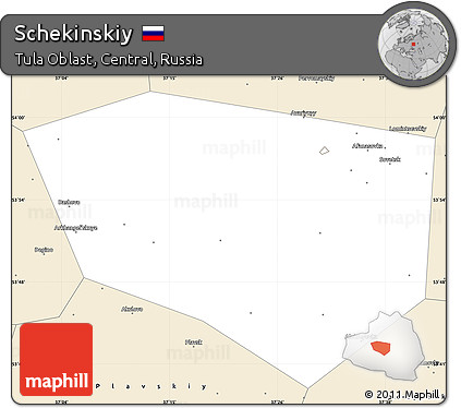Classic Style Simple Map of Schekinskiy