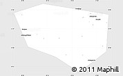 Silver Style Simple Map of Schekinskiy, single color outside