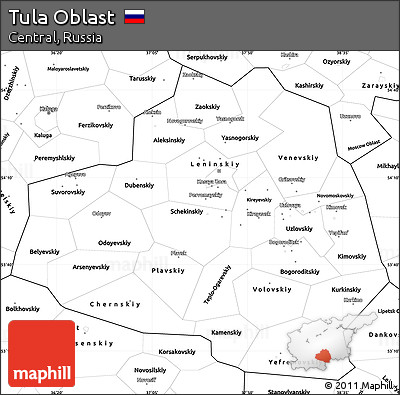 Blank Simple Map of Tula Oblast