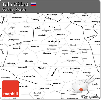 Blank Simple Map of Tula Oblast