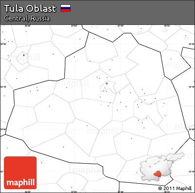 Blank Simple Map of Tula Oblast, no labels